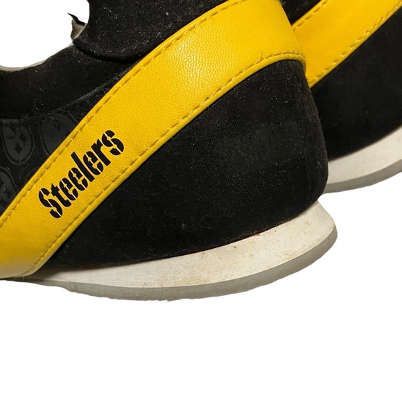 Pittsburgh Steelers Logo Pattern Zipper Canvas Sneakers - Picture 12 of 16